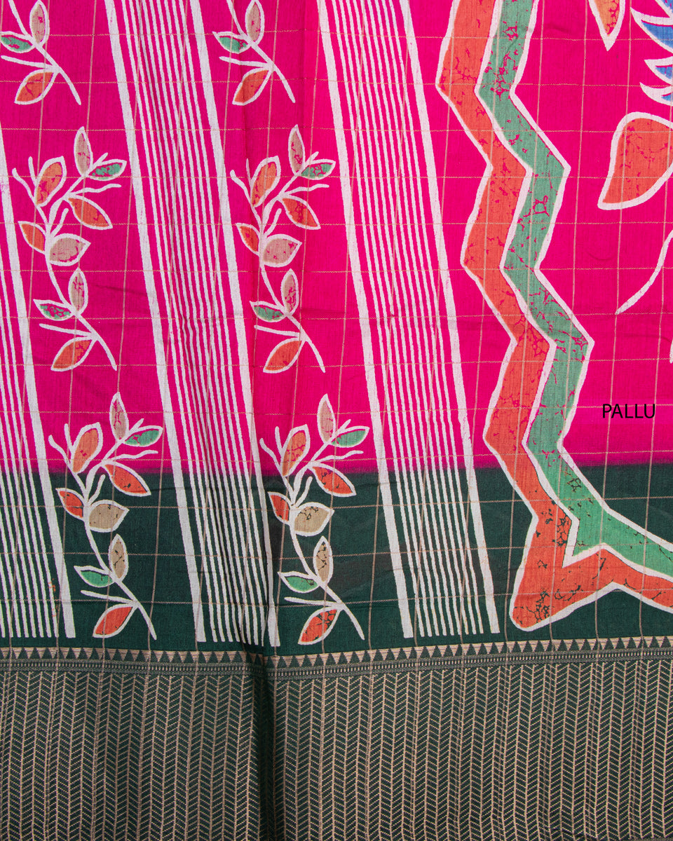 Shop Pink Color Dola Saree