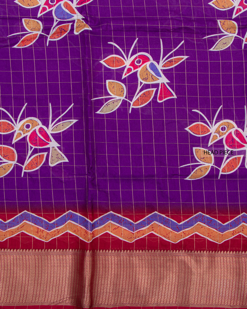 Purple Color Dola Saree