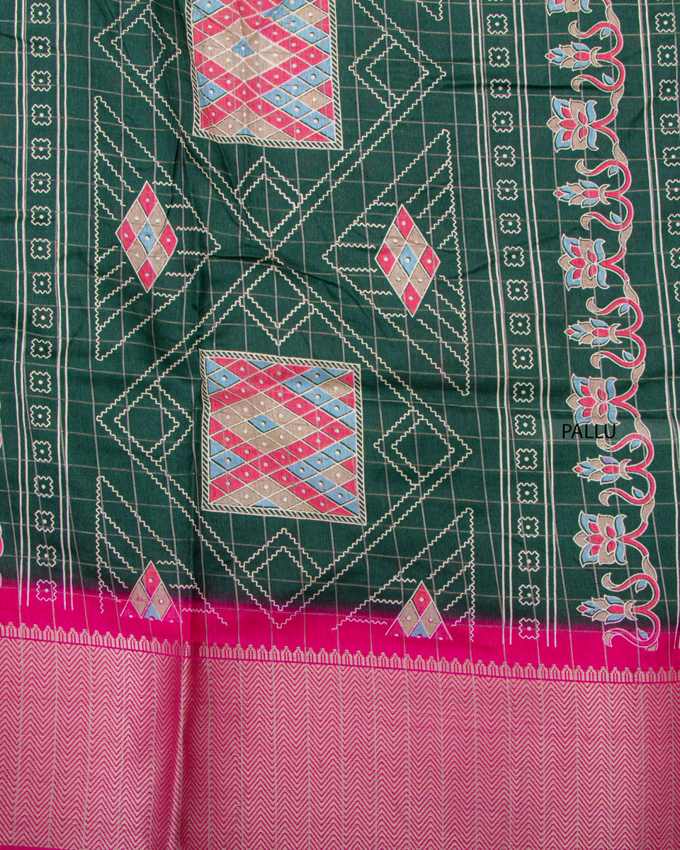 Shop Green Color Dola Saree