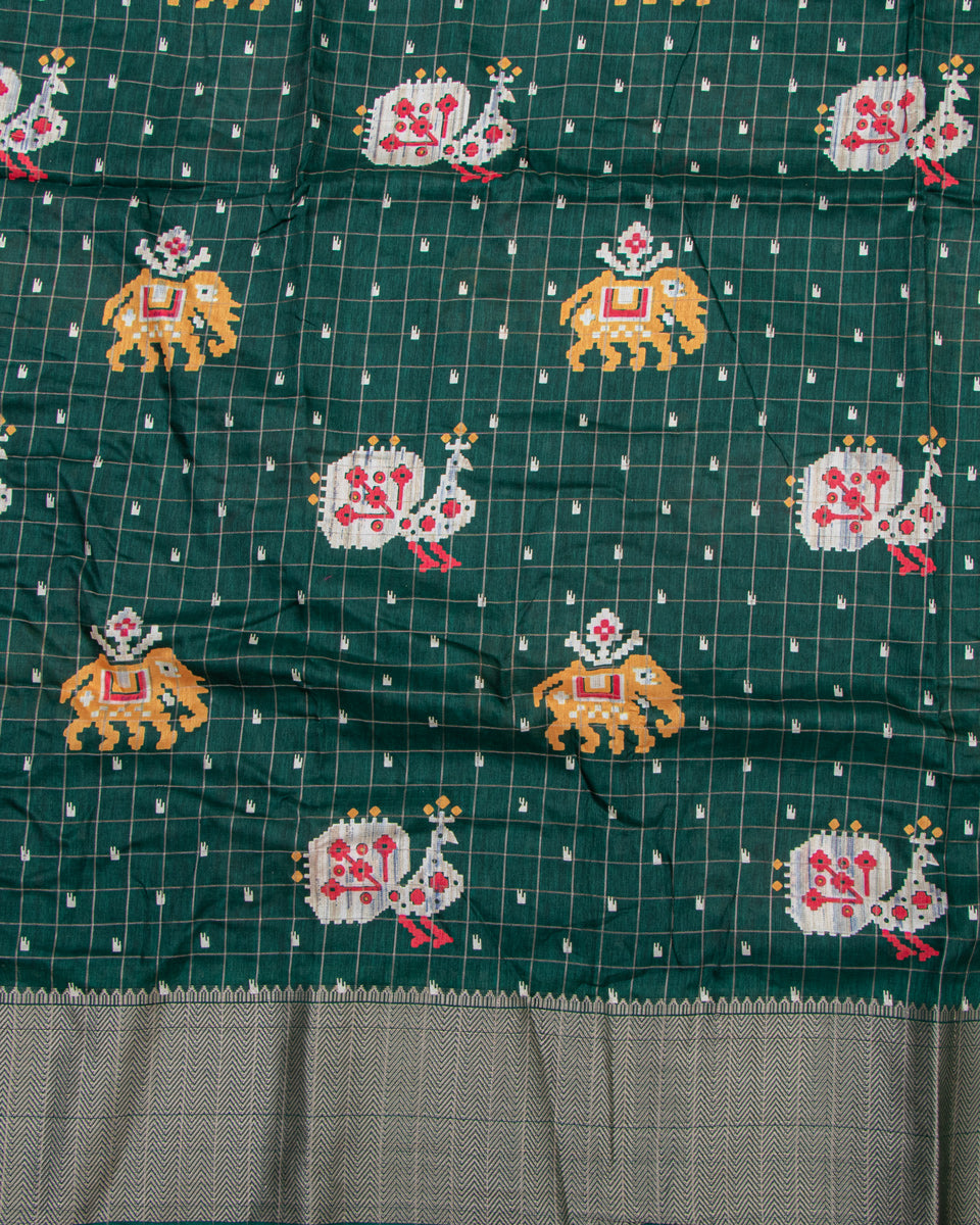 Buy Green Color Dola Saree