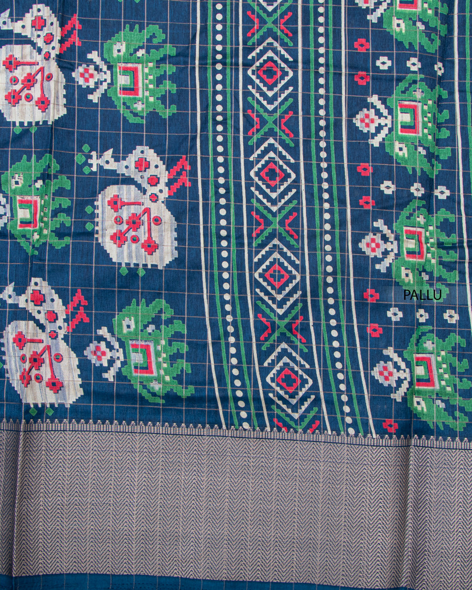Shop Blue Color Dola Saree 