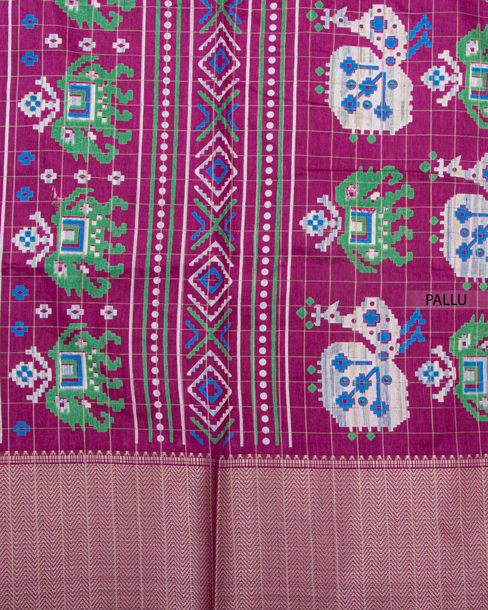 Shop Purple Color Dola Saree