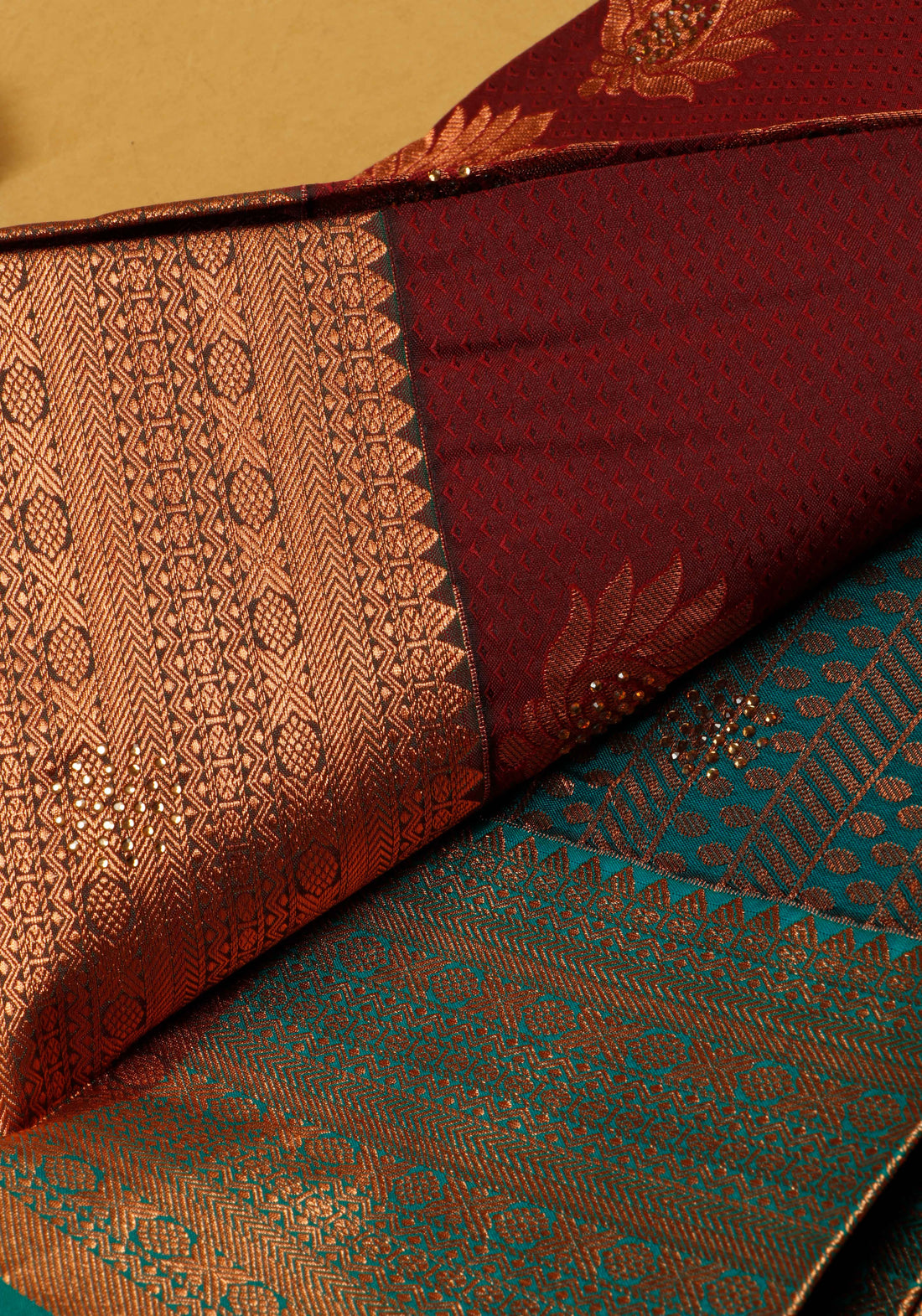 Maroon Colour Printed Premium Silk Saree