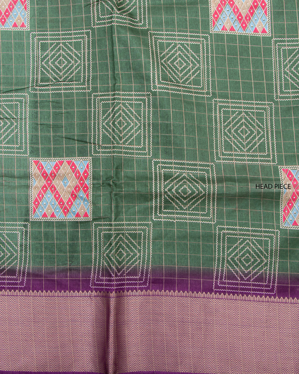 Green Color Dola Saree