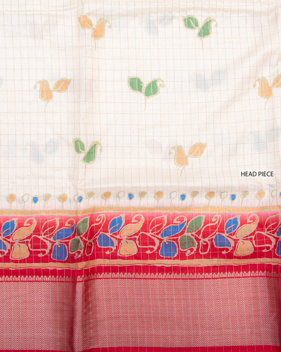 Buy White Color Dola Saree 