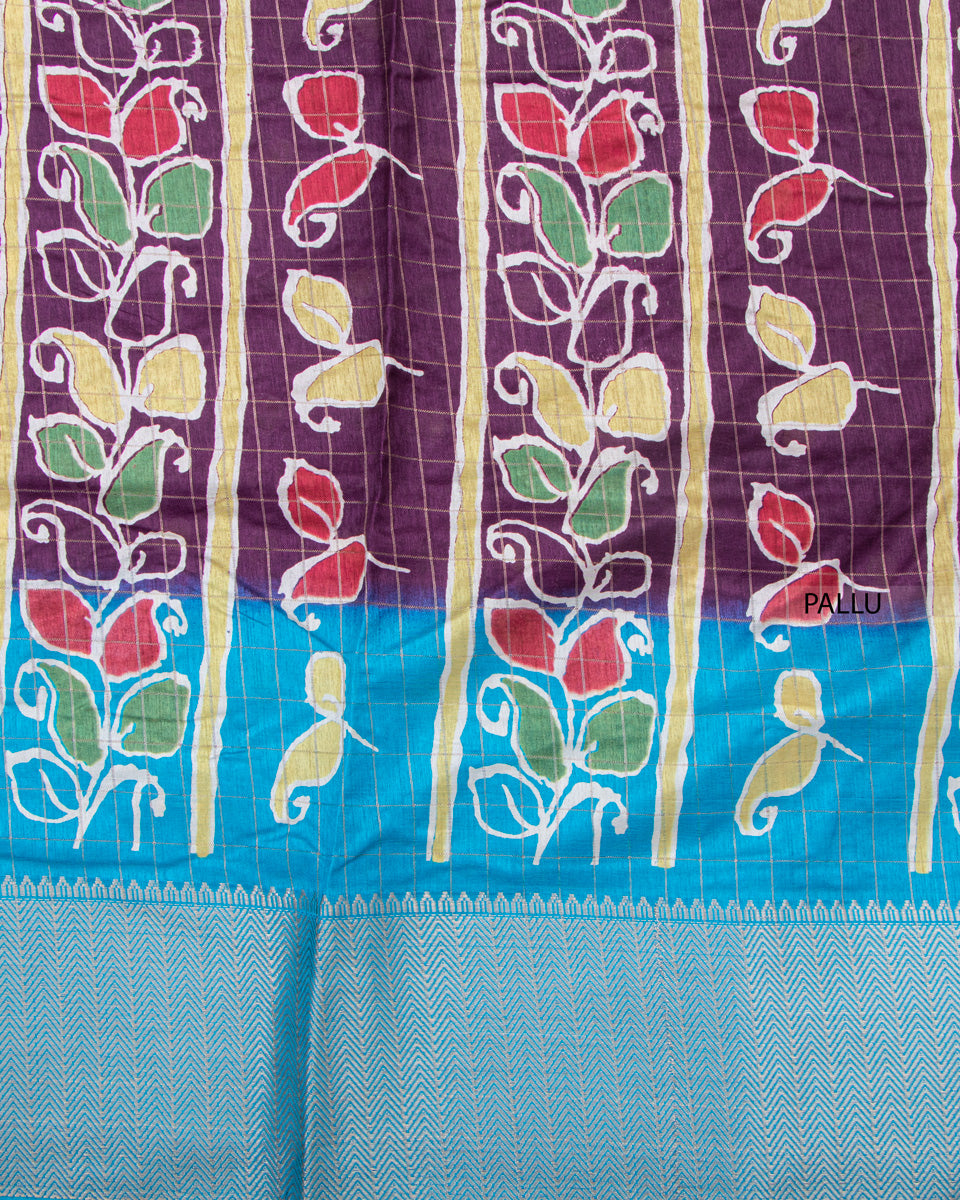 Shop Purple Color Dola Saree