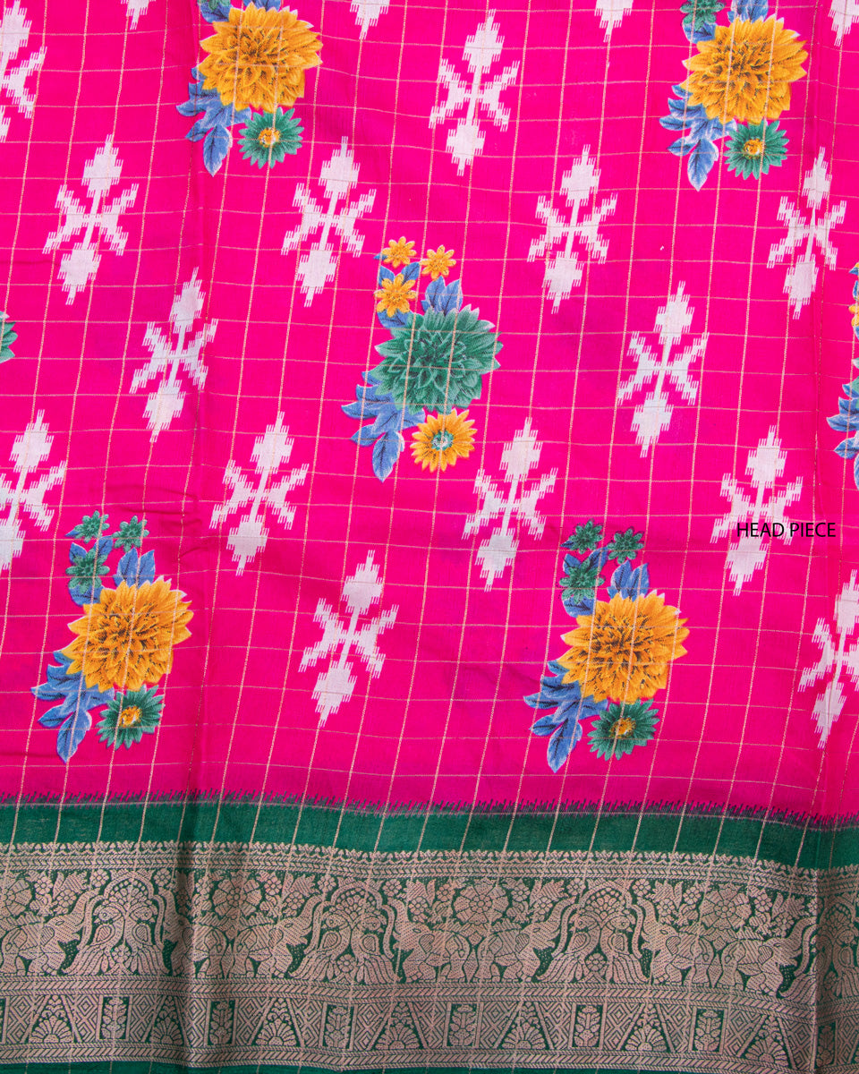 Buy Pink Color Dola Saree