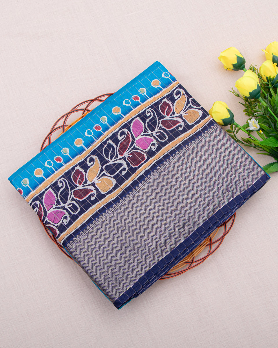 Buy Sky Blue Color Dola Saree