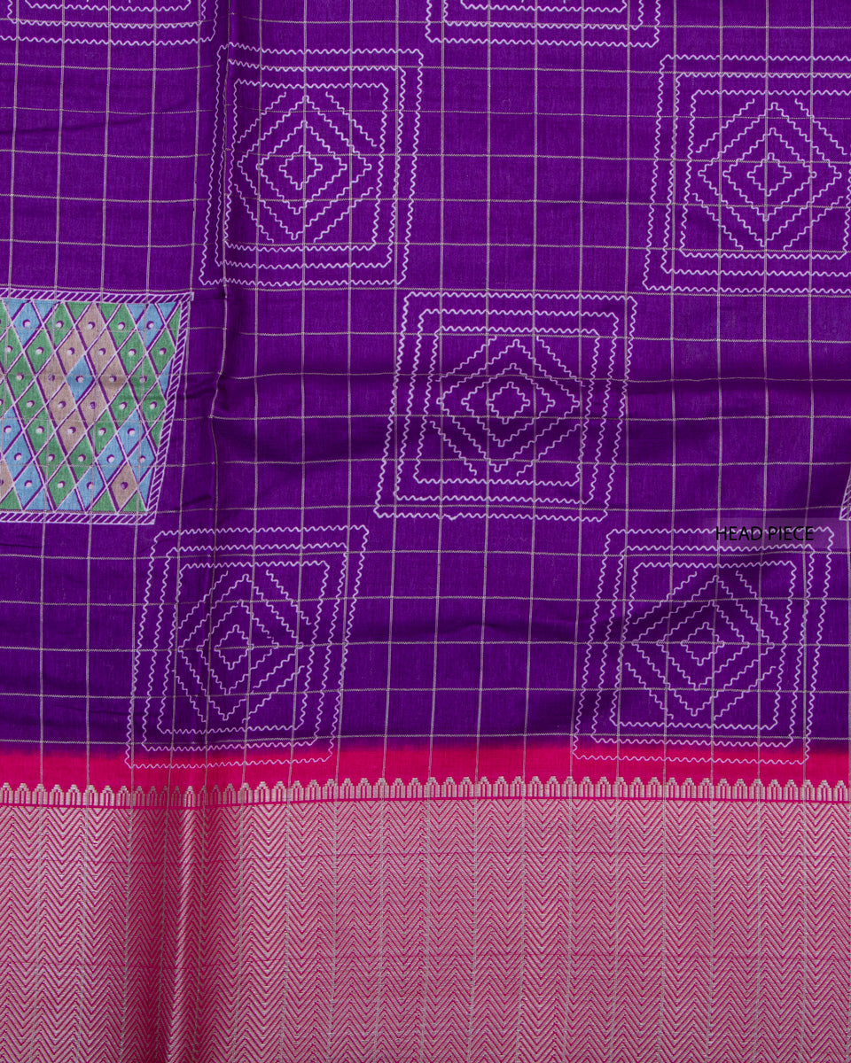 Purple Color Dola Saree