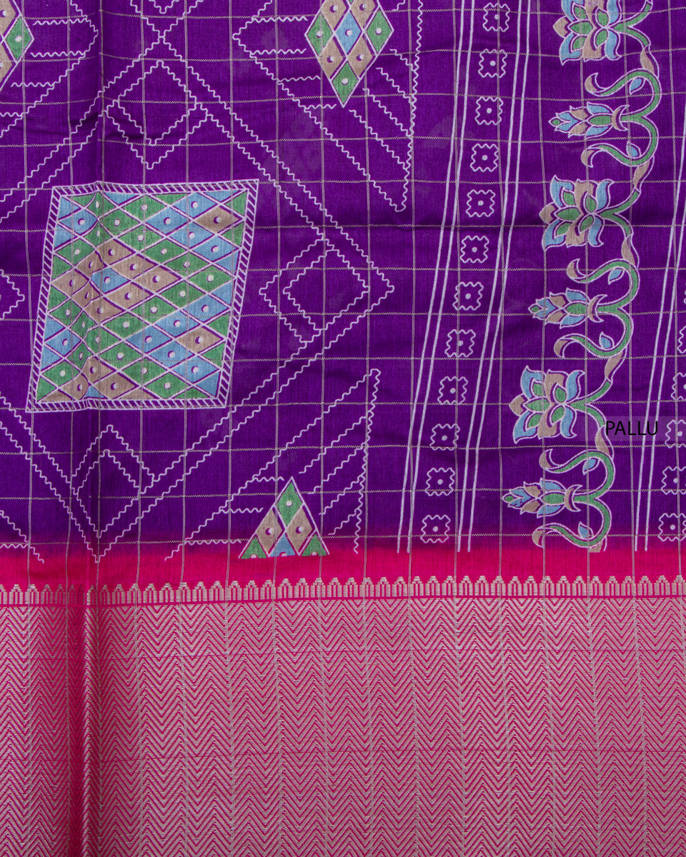Shop Purple Color Dola Saree