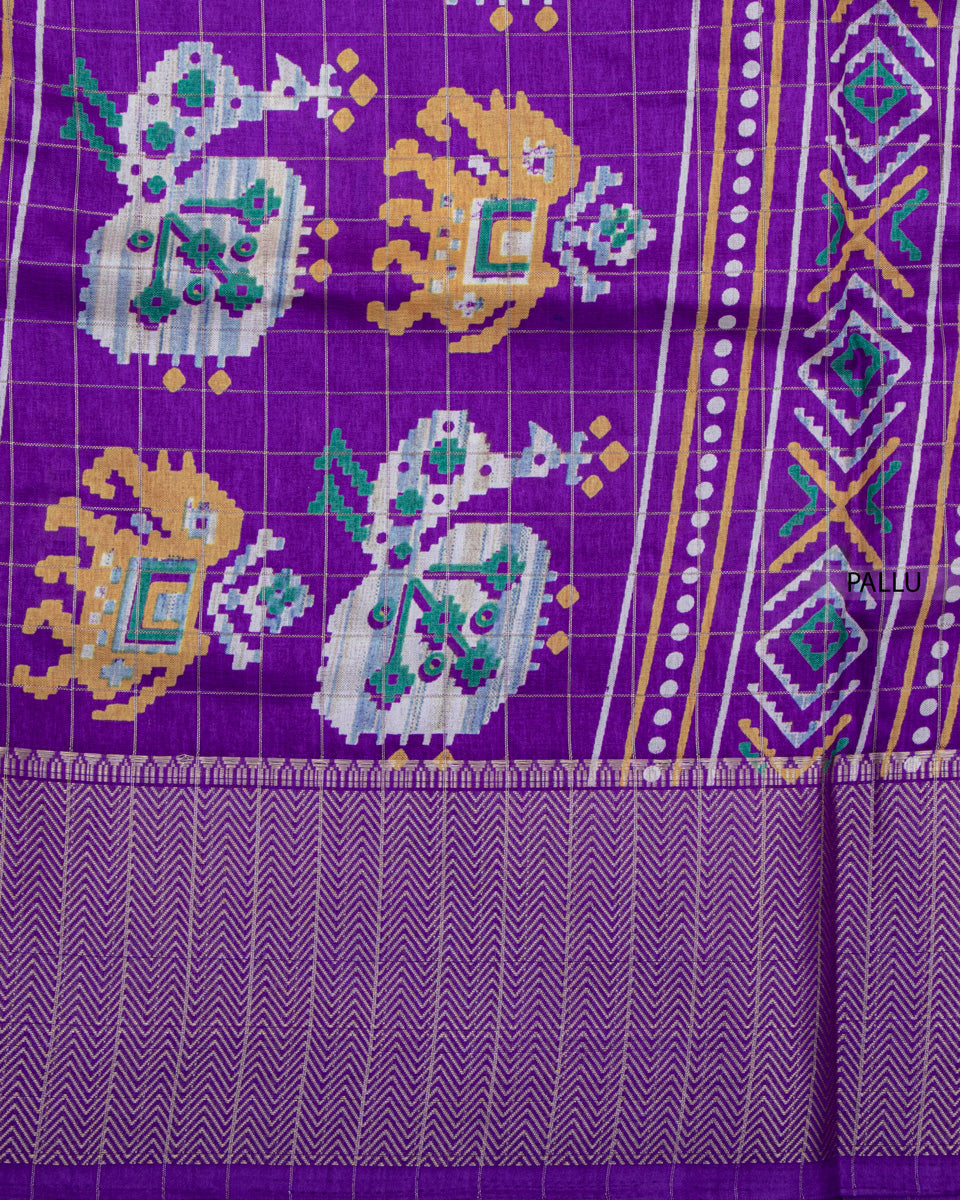 Shop Purple Color Dola Saree