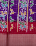Shop Purple Color Dola Saree