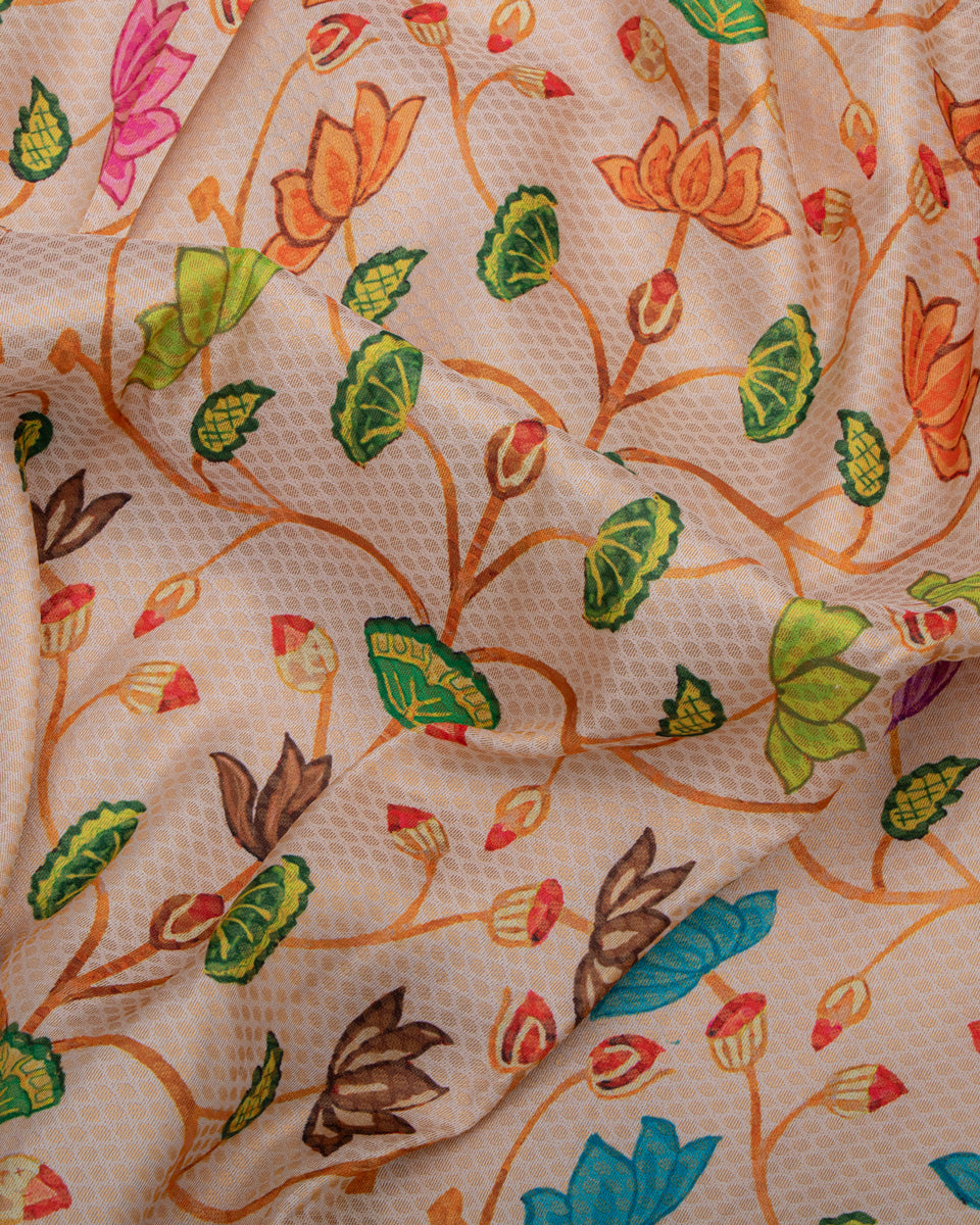 Sandal Colour Soft Silk Saree