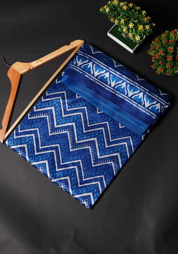 Blue Colour Polyester Sarees