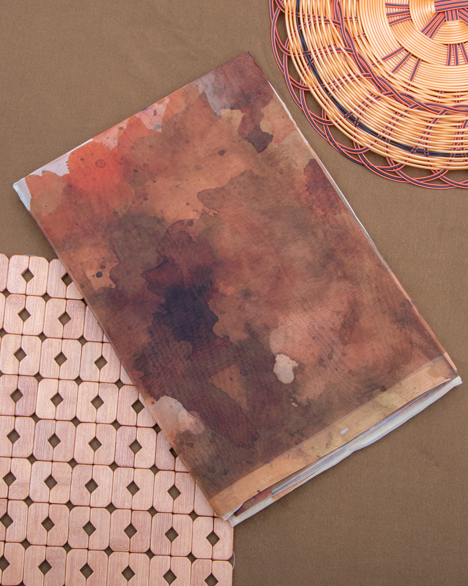 Brown Color Organza Saree
