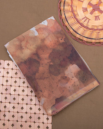 Brown Color Organza Saree
