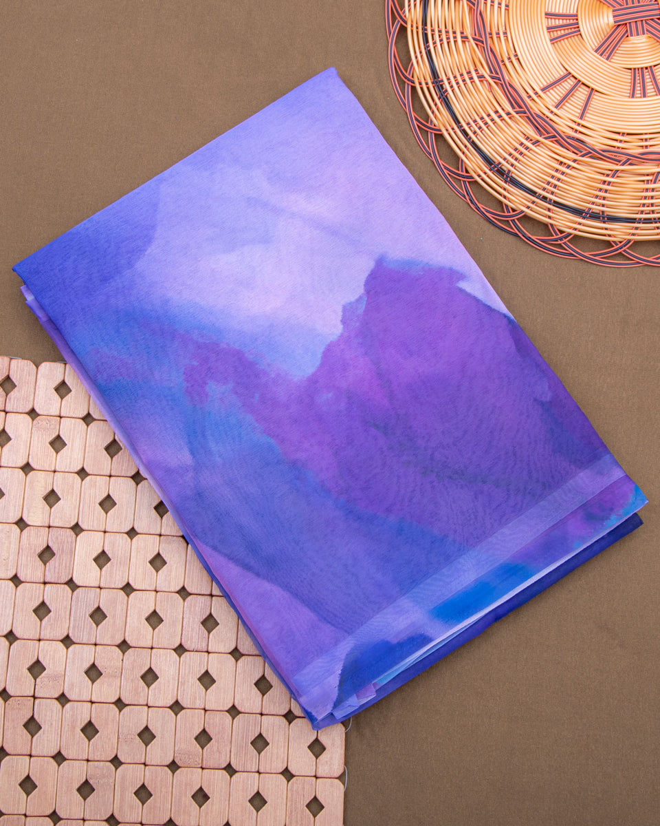 Violet Color Organza Saree