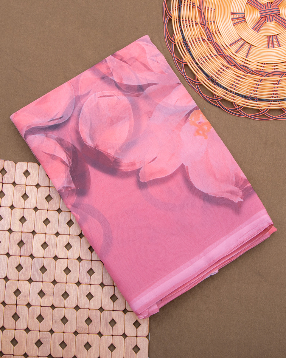 Ethereal Ombre Draped Elegant Lightweight Organza Weave - Pink