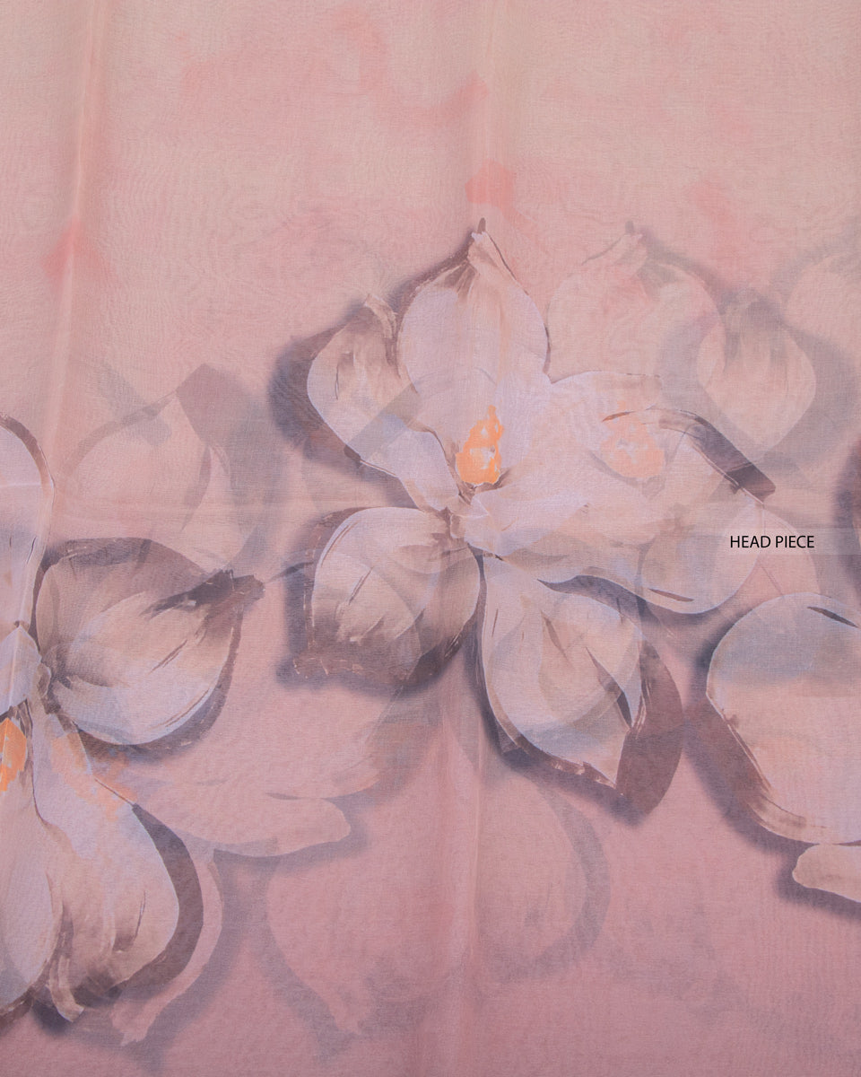 Ethereal Ombre Draped Elegant Lightweight Organza Weave - Brown
