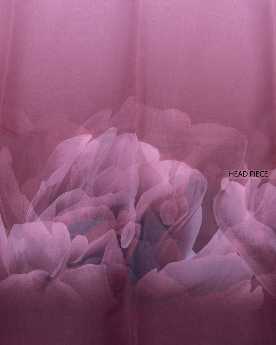 Ethereal Ombre Draped Elegant Lightweight Organza Weave - Purple