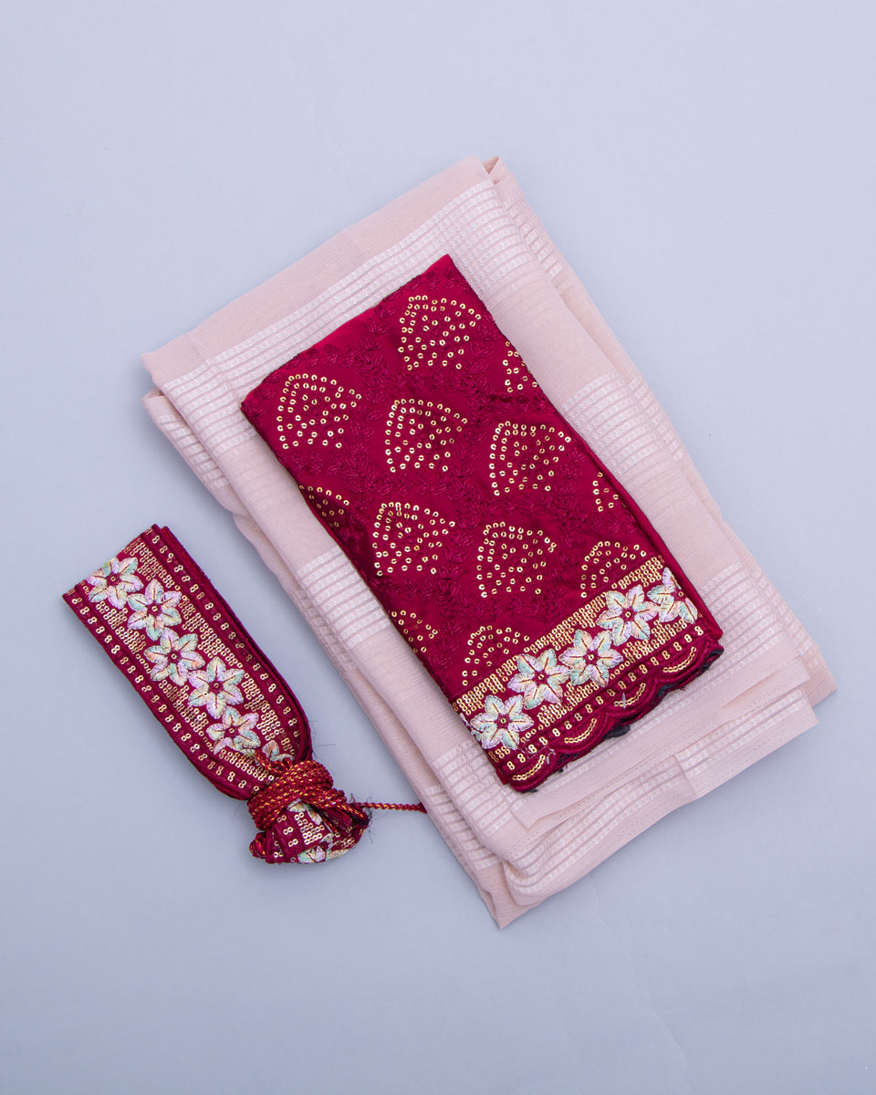 Light Brown Colour Fancy Saree