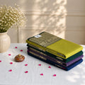Mangalagiri Cotton Saree Stack With Intricate Woven Borders In Multicolor Shades Folded Display View