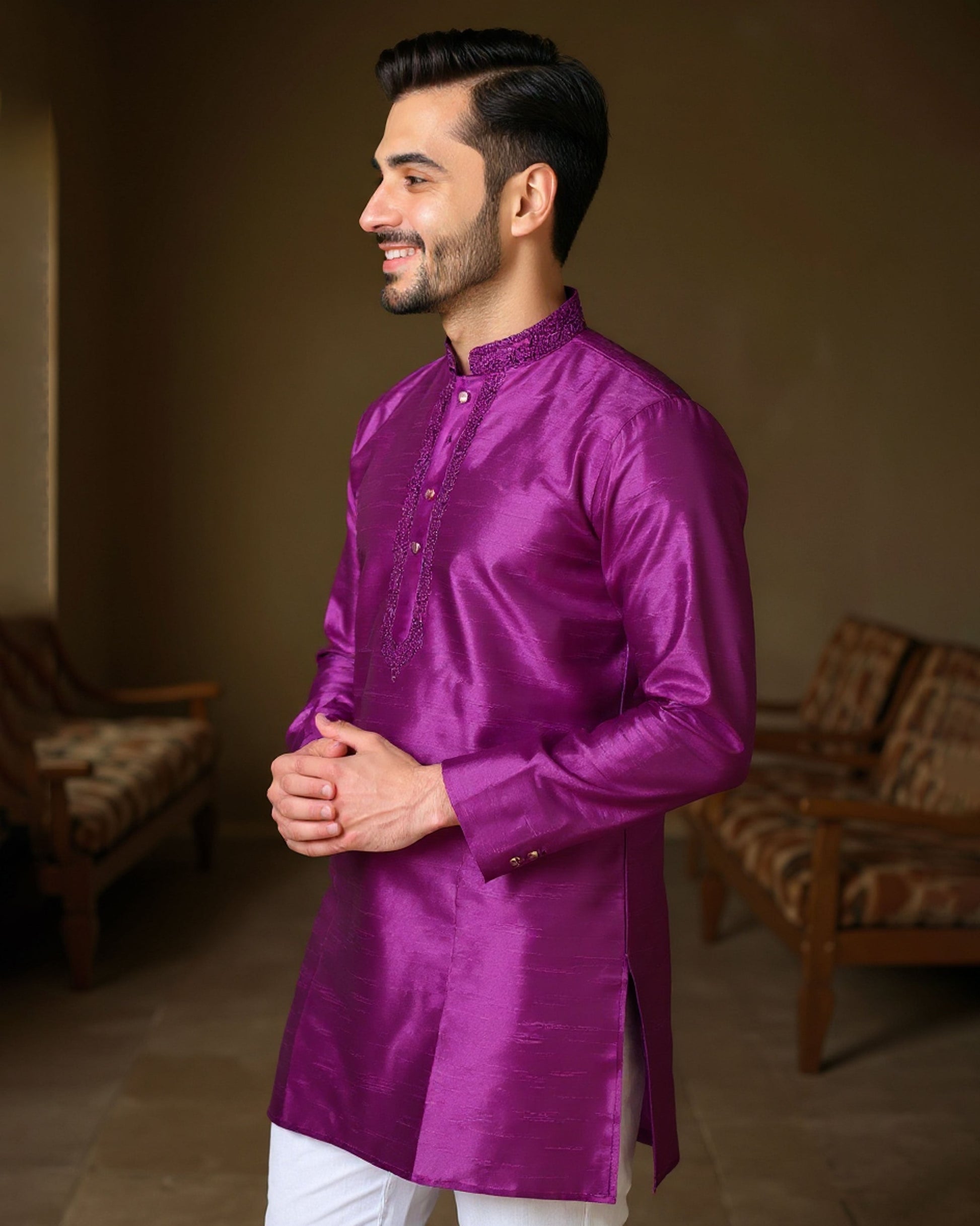 Men-kurta-purple