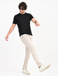 Men Mid Rise Slim Fit Clean Look Stretchable Jeans - Beige
