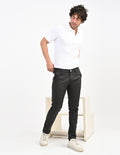 Men Mid Rise Slim Fit Clean Look Stretchable Jeans - Black