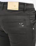Men Mid Rise Slim Fit Clean Look Stretchable Jeans - Black