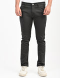 Men Mid Rise Slim Fit Clean Look Stretchable Jeans - Black