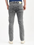 Men Mid Rise Slim Fit Clean Look Stretchable Jeans - Dark Grey