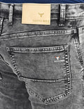 Men Mid Rise Slim Fit Clean Look Stretchable Jeans - Dark Grey