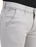 Men Mid Rise Slim Fit Clean Look Stretchable Jeans - Light Grey