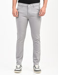 Men Mid Rise Slim Fit Clean Look Stretchable Jeans - Light Grey