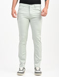 Men Mid Rise Slim Fit Clean Look Stretchable Jeans - Off White
