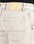 Men Mid Rise Slim Fit Clean Look Stretchable Jeans - Beige