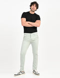 Men Mid Rise Slim Fit Clean Look Stretchable Jeans - Off White