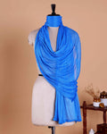 Minimalist Solid Women’s Dupatta with Soft Draping and Finished Edges - Blue