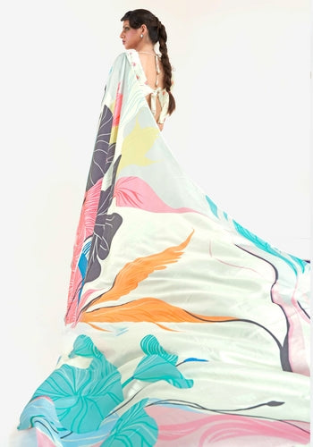 Multi Colour Printed Sarees Design Eight