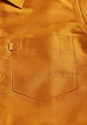 Buy Mustard Silk Cotton Dhoti & Shirt Set Shopping Online