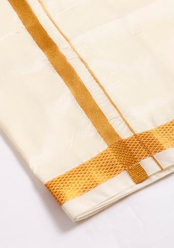 Buy Mustard Silk Cotton Dhoti & Shirt Set Online