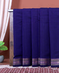 Traditional Narayanpet Cotton Saree with Traditional Temple Border and Intricate Elephant Motif Weave- Purple