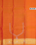 Niranjana Exclusive Handloom Silk Saree with Intricate Zari Weave & Traditional Motifs - Orange-Blouse