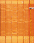 Niranjana Exclusive Handloom Silk Saree with Intricate Zari Weave & Traditional Motifs - Orange-Pallu