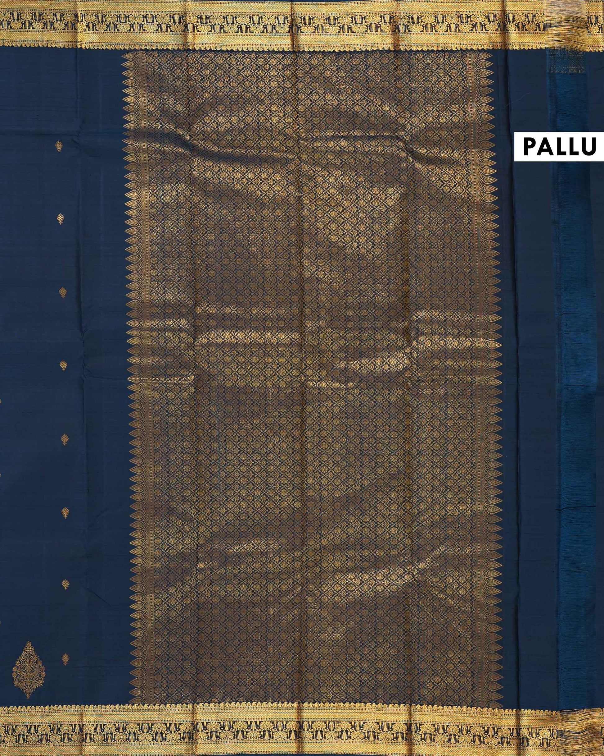 Niranjana Silk Saree with Exquisite Zari Border and Motif Embellishments - Pallu