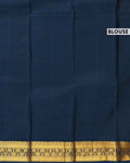Niranjana Silk Saree with Exquisite Zari Border and Motif Embellishments - Teal-Blouse