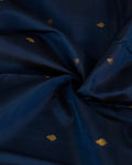 Niranjana Silk Saree with Exquisite Zari Border and Motif Embellishments - Teal-Close Up