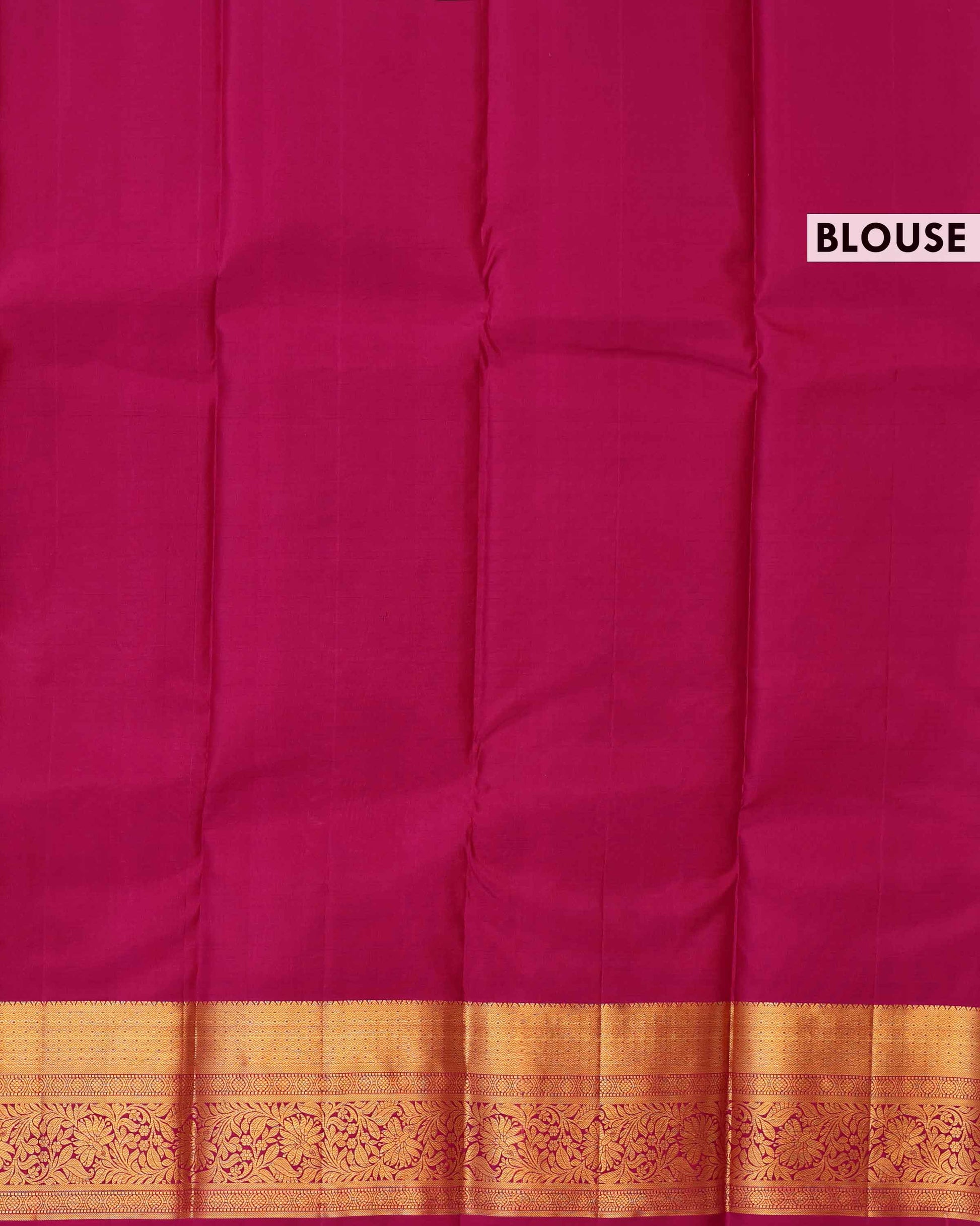 Niranjana Silk Saree with Intricate Zari Border & Traditional Motif - Magenta-Blouse