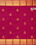 Niranjana Silk Saree with Intricate Zari Border & Traditional Motif - Magenta-Head